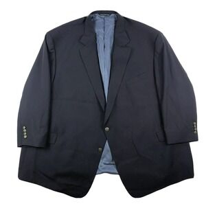 Coppley x Zegna Navy Wool Gold Button Blazer Sport Coat Mens 61R Big & Tall